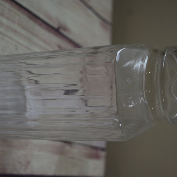 Dining Vintage 2 Quart Ribbed Glass Water Pitcher Made In France